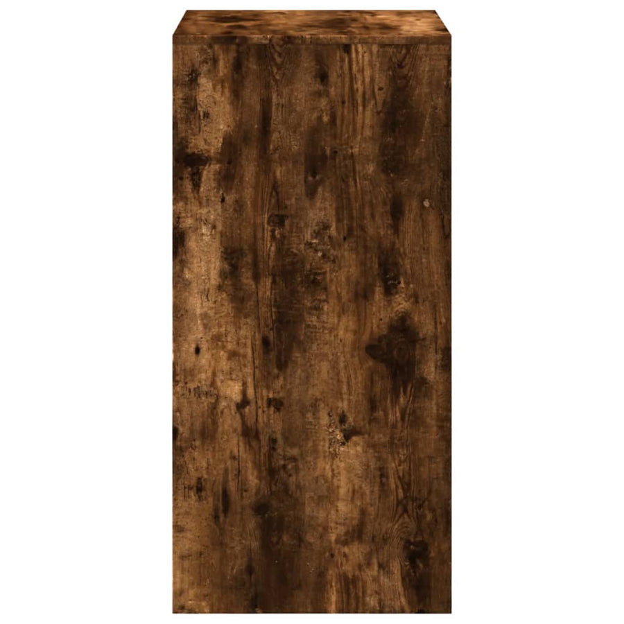 Bartafel 51x50x103,5 cm bewerkt hout gerookt eikenkleur