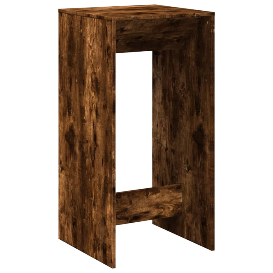 Bartafel 51x50x103,5 cm bewerkt hout gerookt eikenkleur