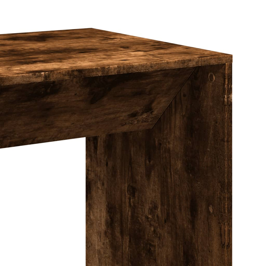 Bartafel 51x50x103,5 cm bewerkt hout gerookt eikenkleur