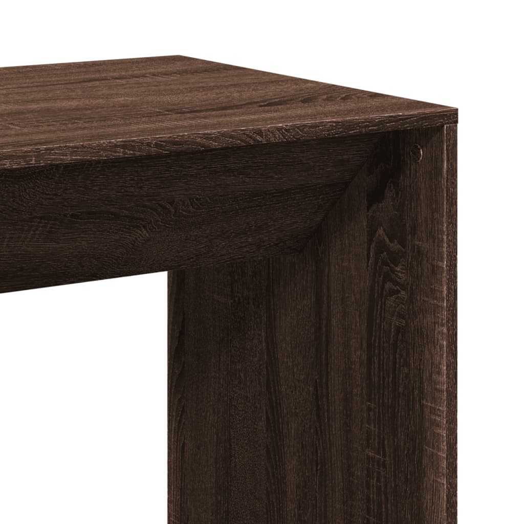 Bartafel 51x50x103,5 cm bewerkt hout bruin eikenkleurig