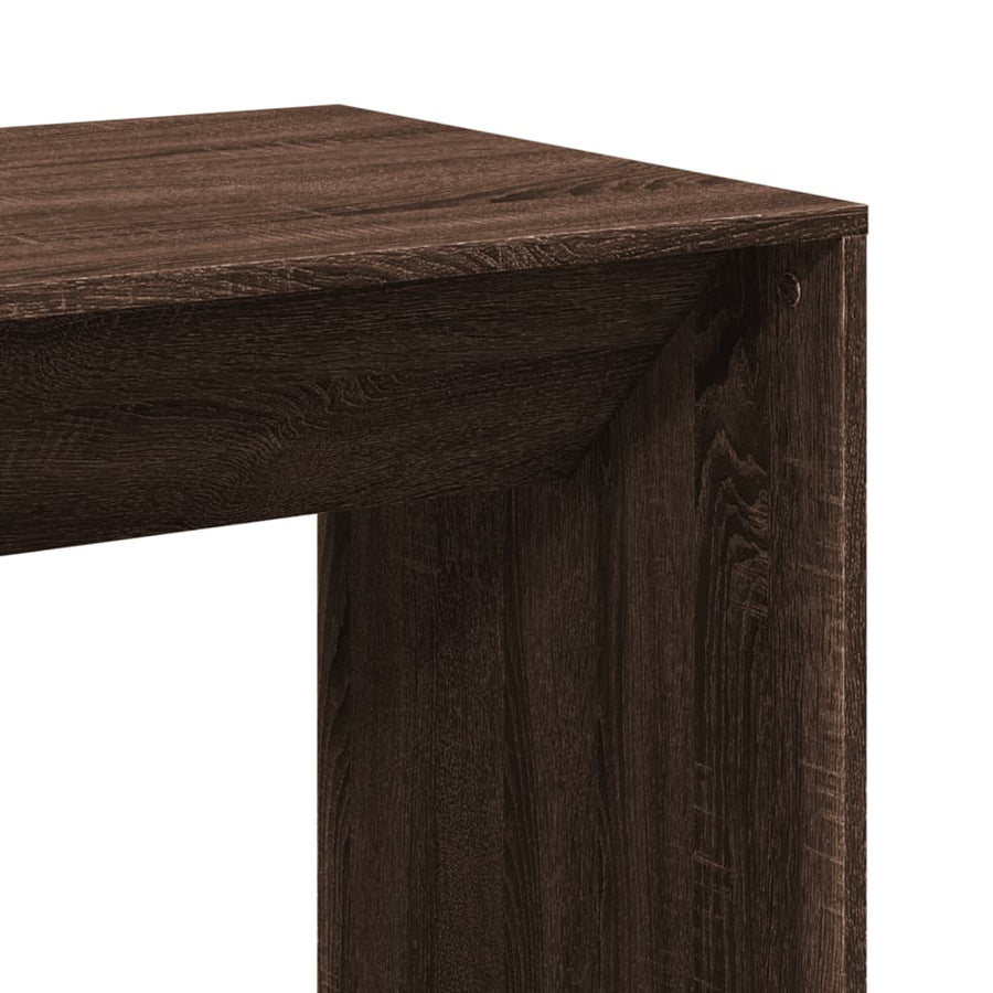 Bartafel 51x50x103,5 cm bewerkt hout bruin eikenkleurig