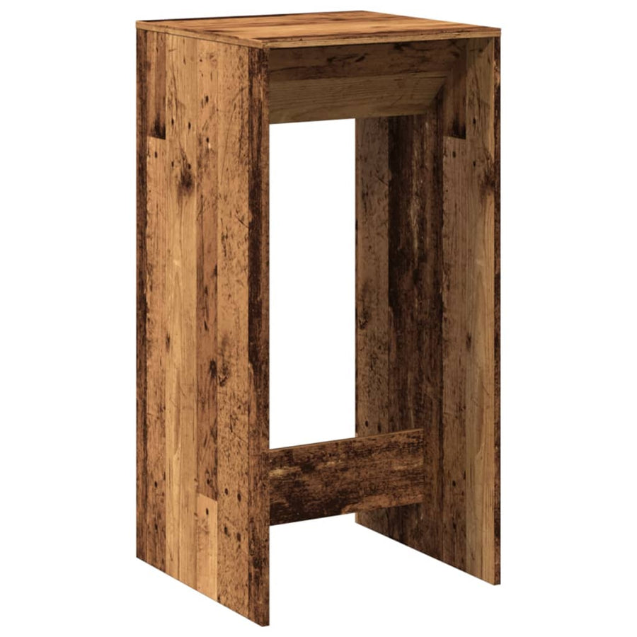 Bartafel 51x50x103,5 cm bewerkt hout oud houtkleurig