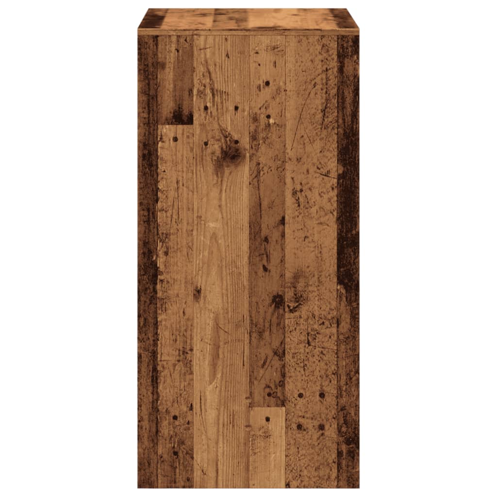 Bartafel 51x50x103,5 cm bewerkt hout oud houtkleurig