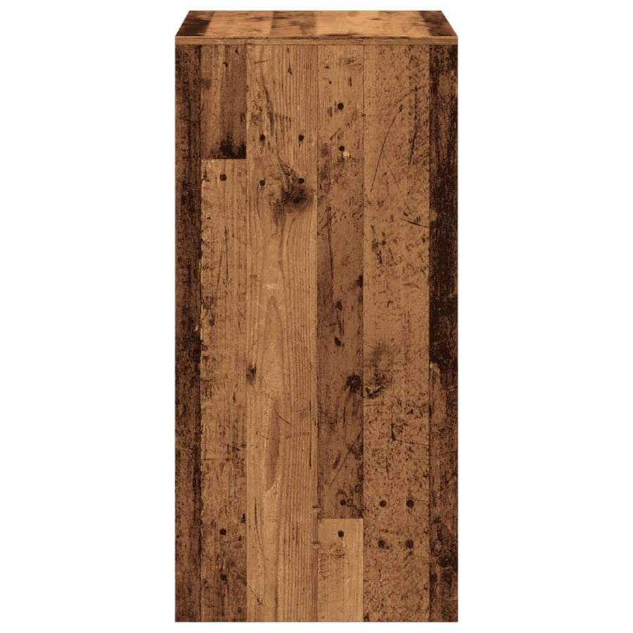 Bartafel 51x50x103,5 cm bewerkt hout oud houtkleurig