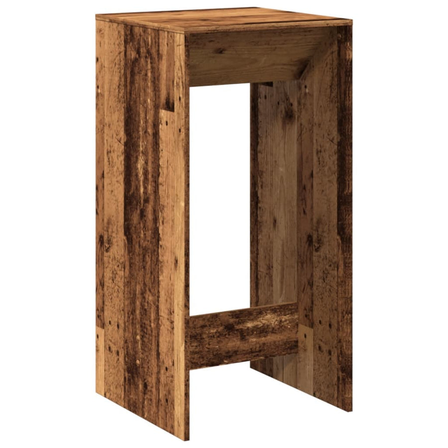 Bartafel 51x50x103,5 cm bewerkt hout oud houtkleurig