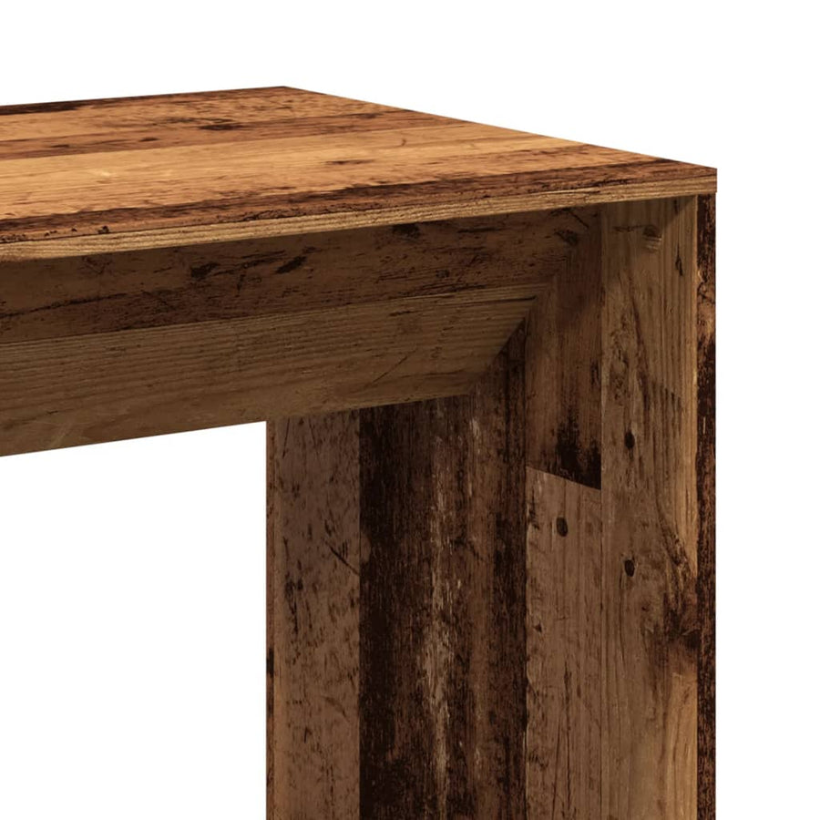 Bartafel 51x50x103,5 cm bewerkt hout oud houtkleurig
