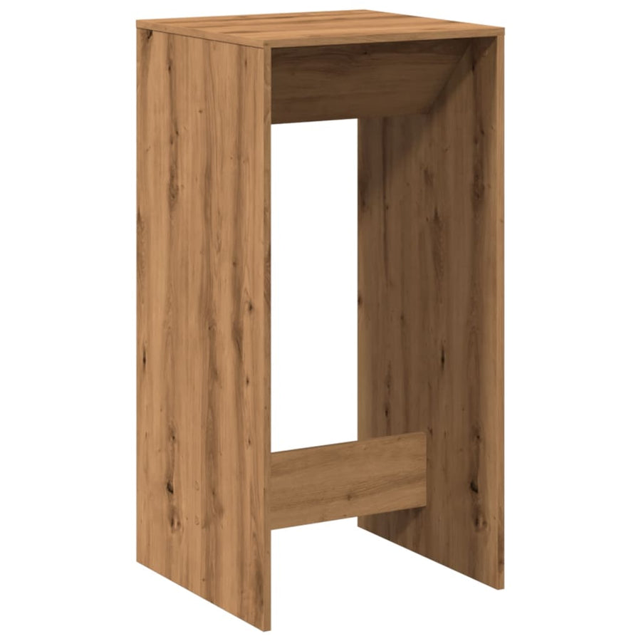 Bartafel 51x50x103,5 cm bewerkt hout artisanaal eikenkleur