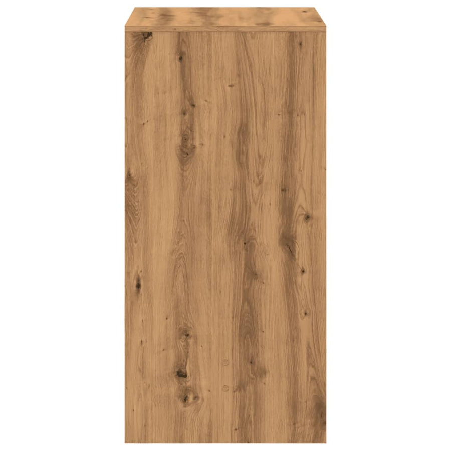 Bartafel 51x50x103,5 cm bewerkt hout artisanaal eikenkleur
