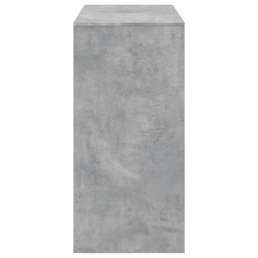 Bartafel 102x50x103,5 cm bewerkt hout betongrijs