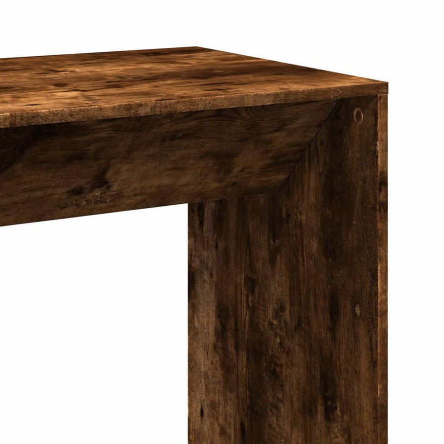 Bartafel 102x50x103,5 cm bewerkt hout gerookt eikenkleur