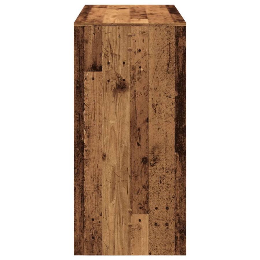 Bartafel 102x50x103,5 cm bewerkt hout oud houtkleurig