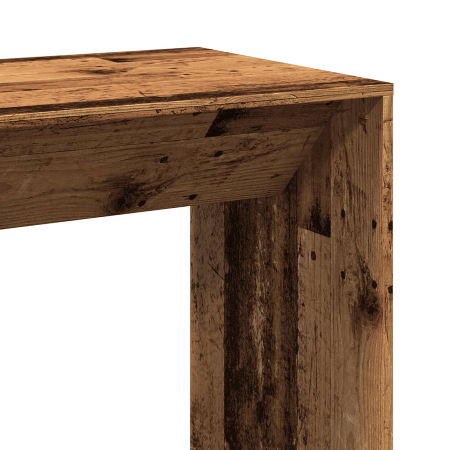 Bartafel 102x50x103,5 cm bewerkt hout oud houtkleurig