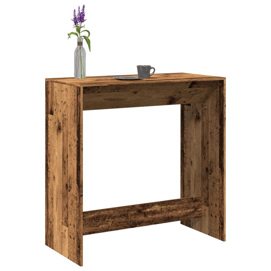 Bartafel 102x50x103,5 cm bewerkt hout oud houtkleurig