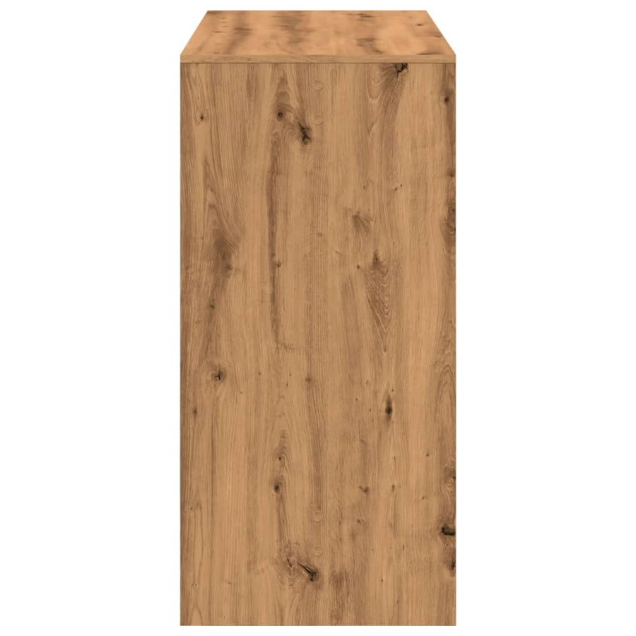 Bartafel 102x50x103,5 cm bewerkt hout artisanaal eikenkleur