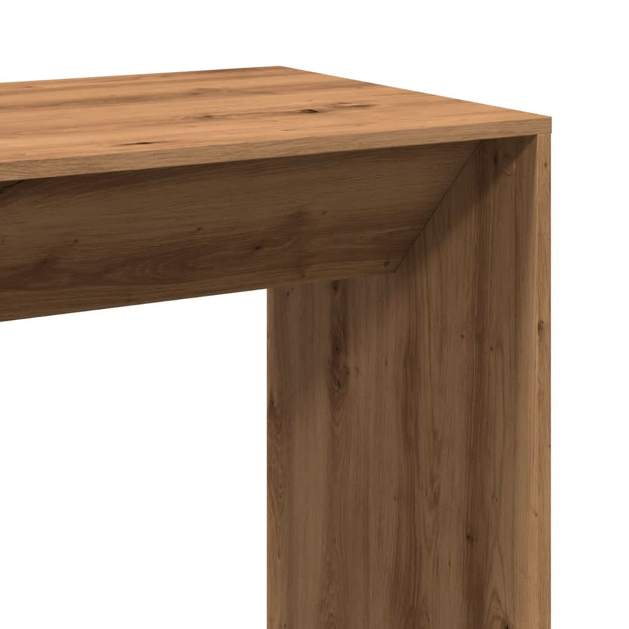 Bartafel 102x50x103,5 cm bewerkt hout artisanaal eikenkleur