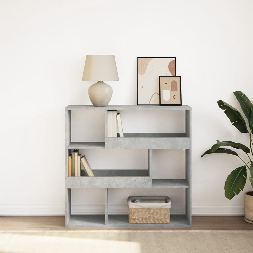 Boekenkast / kamerscherm 100x33x94,5 cm betongrijs