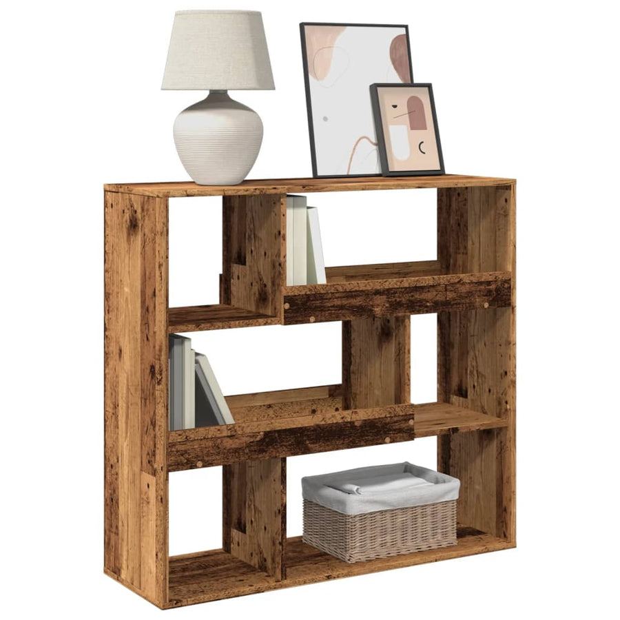 Boekenkast / kamerscherm 100x33x94,5 cm oud houtkleurig