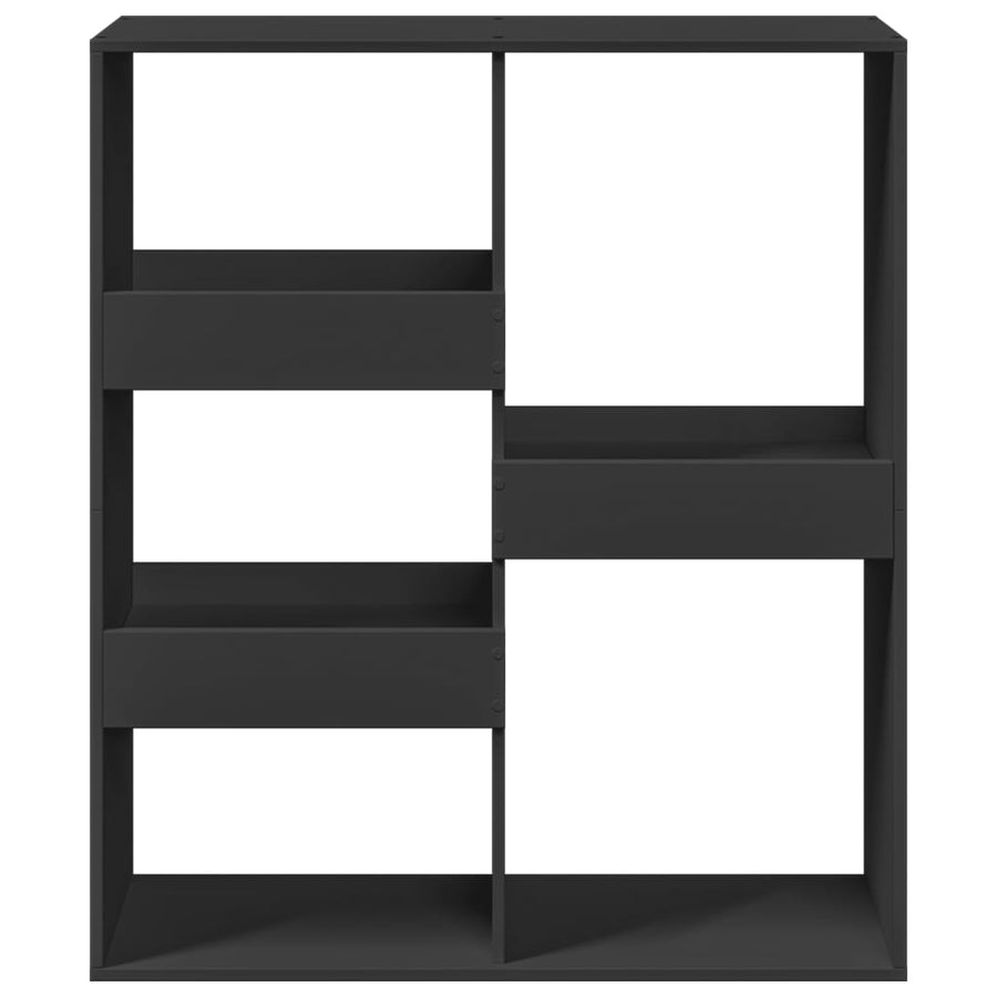 Boekenkast / kamerscherm 100x33x115 cm zwart