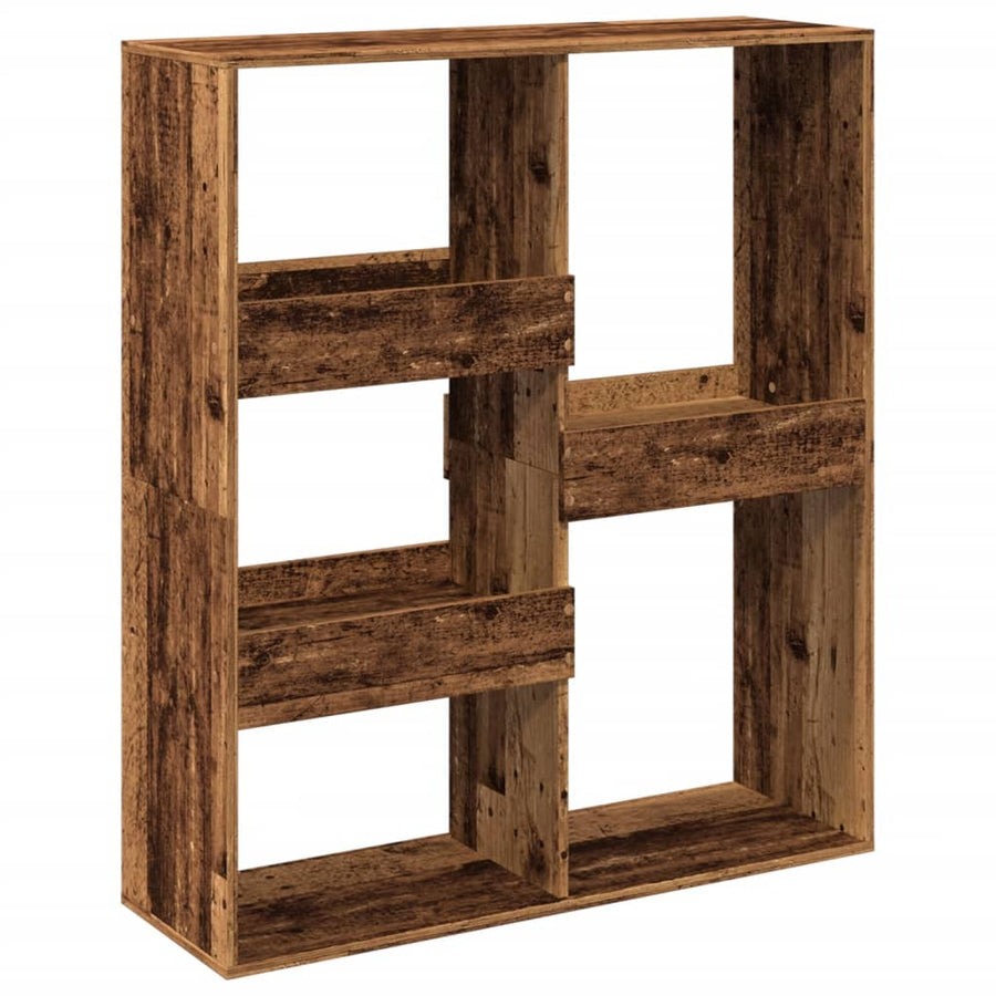 Boekenkast / kamerscherm 100x33x115 cm oud houtkleurig