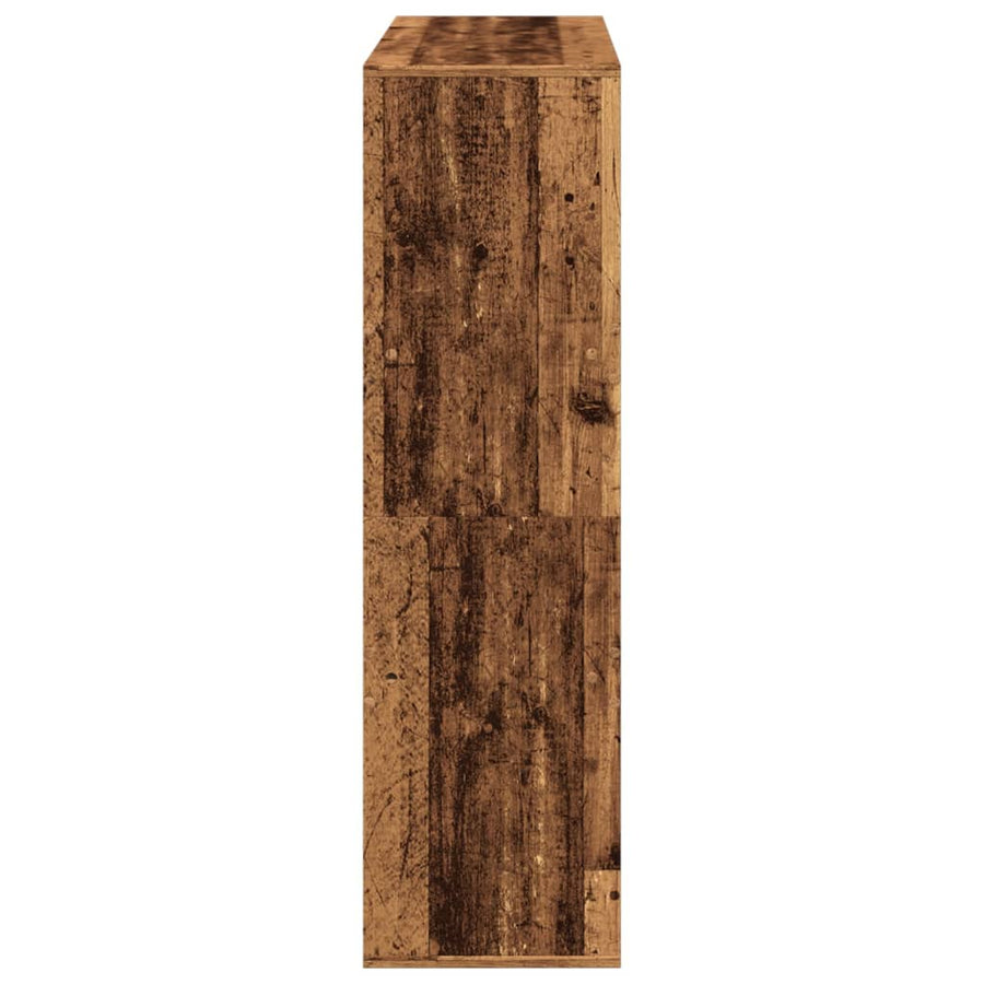 Boekenkast / kamerscherm 100x33x115 cm oud houtkleurig