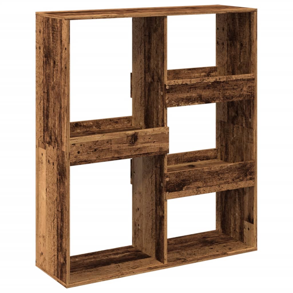 Boekenkast / kamerscherm 100x33x115 cm oud houtkleurig