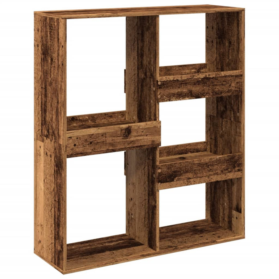 Boekenkast / kamerscherm 100x33x115 cm oud houtkleurig