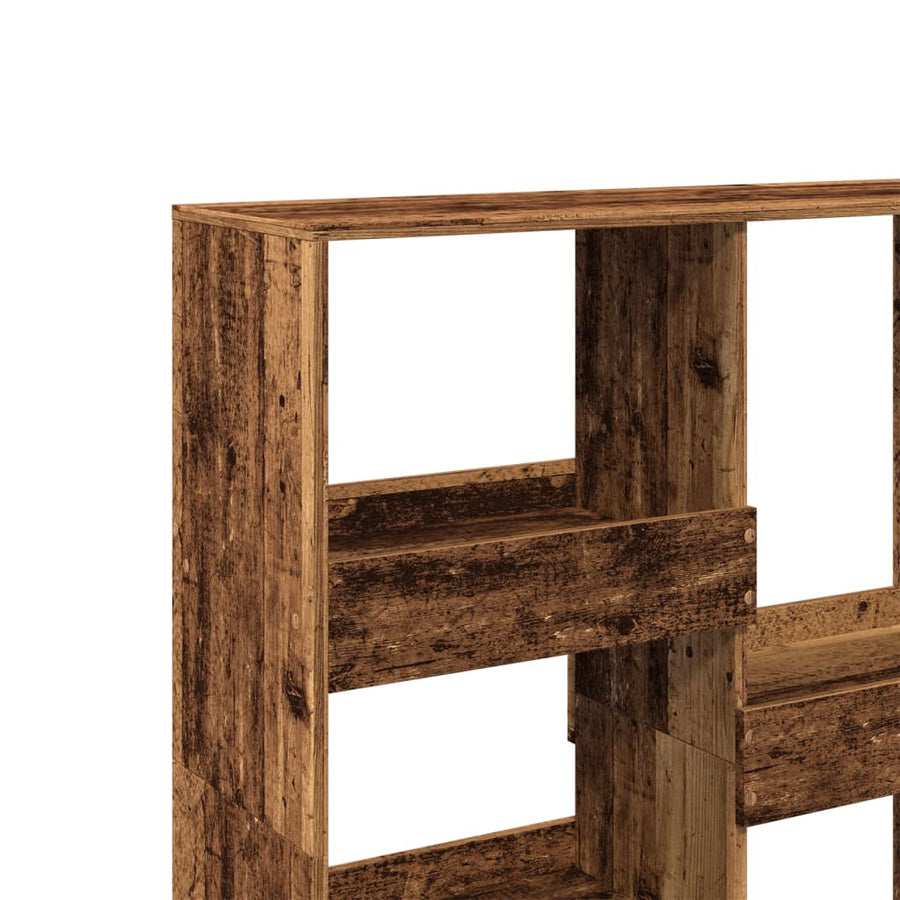 Boekenkast / kamerscherm 100x33x115 cm oud houtkleurig