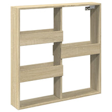 Wandkast 80x15x80 cm bewerkt hout sonoma eikenkleurig