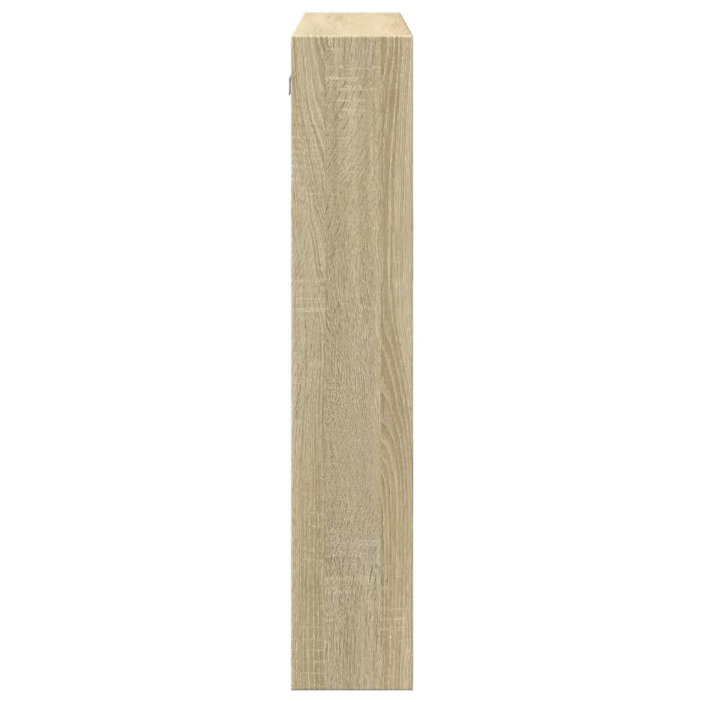 Wandkast 80x15x80 cm bewerkt hout sonoma eikenkleurig
