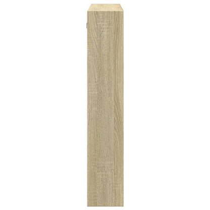 Wandkast 80x15x80 cm bewerkt hout sonoma eikenkleurig