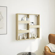Wandkast 80x15x80 cm bewerkt hout sonoma eiken