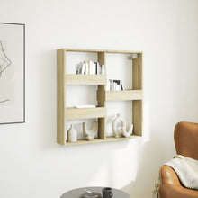 Wandkast 80x15x80 cm bewerkt hout sonoma eikenkleurig