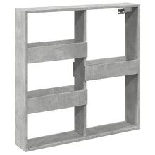 Wandkast 80x15x80 cm bewerkt hout betongrijs