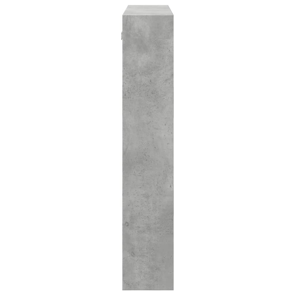 Wandkast 80x15x80 cm bewerkt hout betongrijs