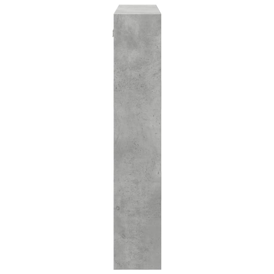Wandkast 80x15x80 cm bewerkt hout betongrijs
