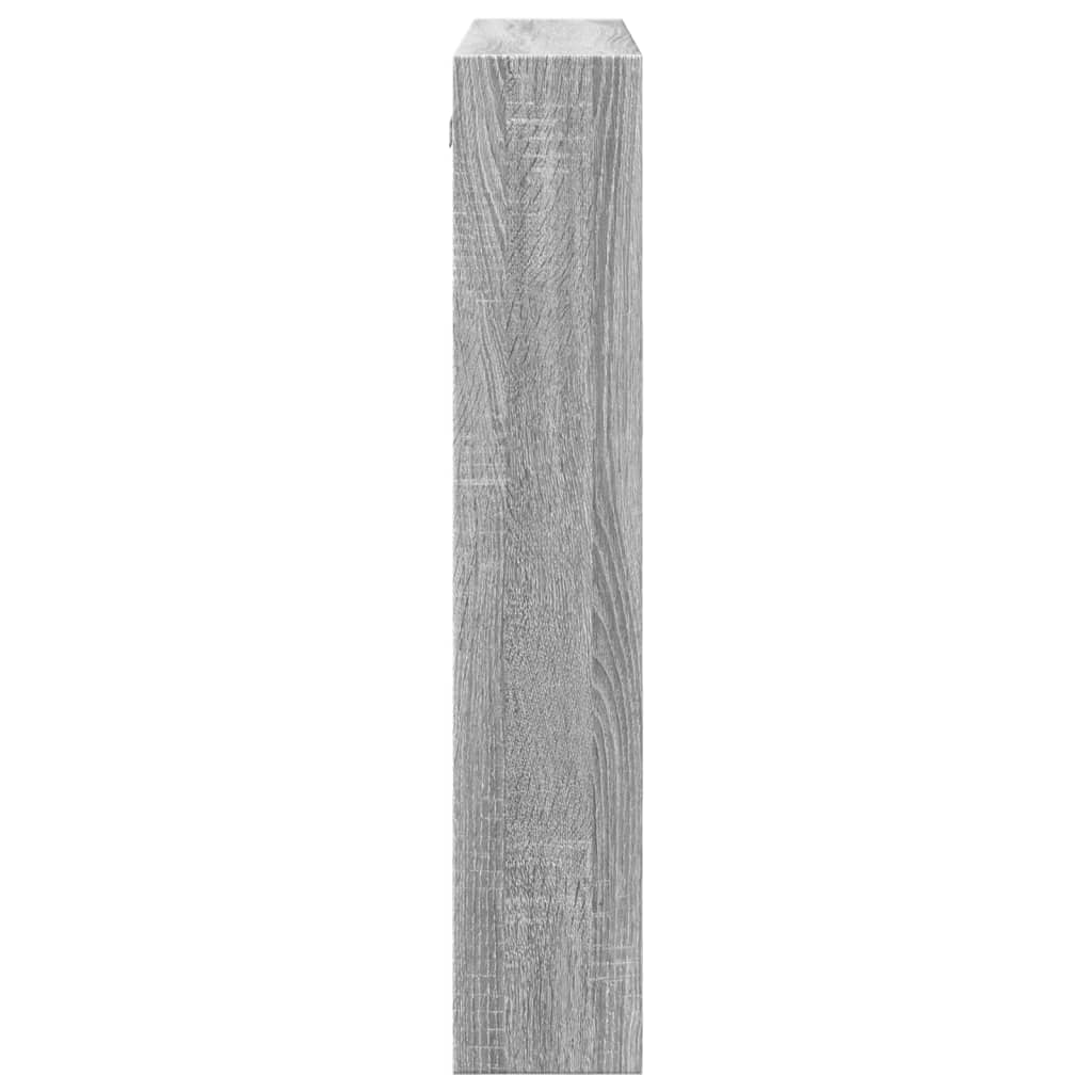 Wandkast 80x15x80 cm bewerkt hout grijs sonoma eikenkleurig