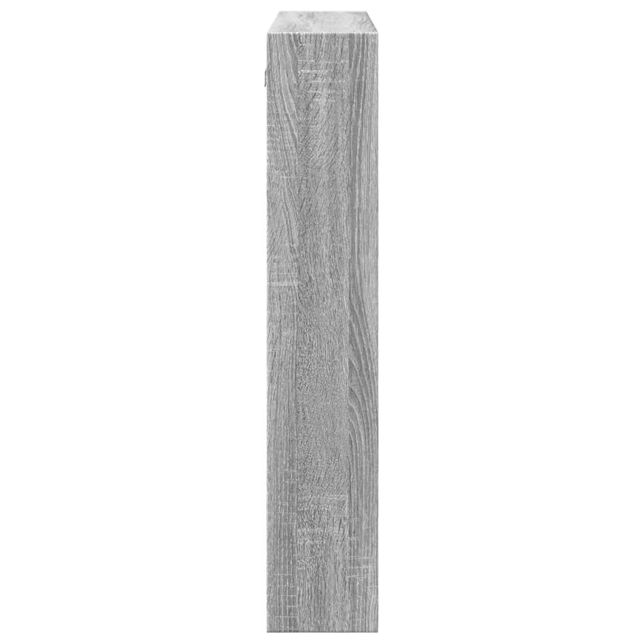 Wandkast 80x15x80 cm bewerkt hout grijs sonoma eikenkleurig