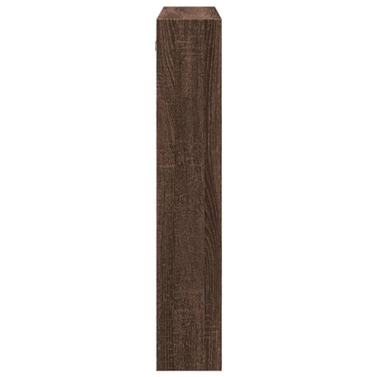 Wandkast 80x15x80 cm bewerkt hout bruin eikenkleur