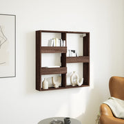 Wandkast 80x15x80 cm bewerkt hout bruin