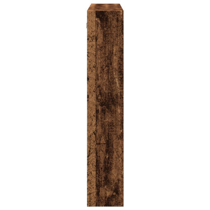 Wandkast 80x15x80 cm bewerkt hout oud houtkleurig