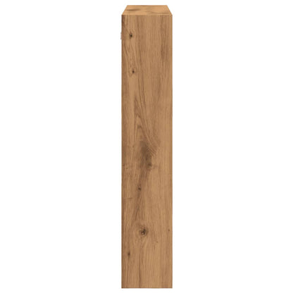 Wandkast Bewerkt Hout Artisanaal Eikenkleur Artisian Oak 80 x 15 x 80 cm