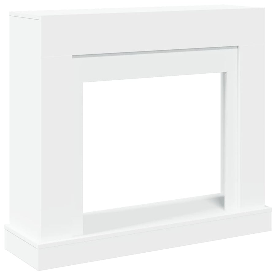 Haardombouw 100x30x87,5 cm bewerkt hout wit