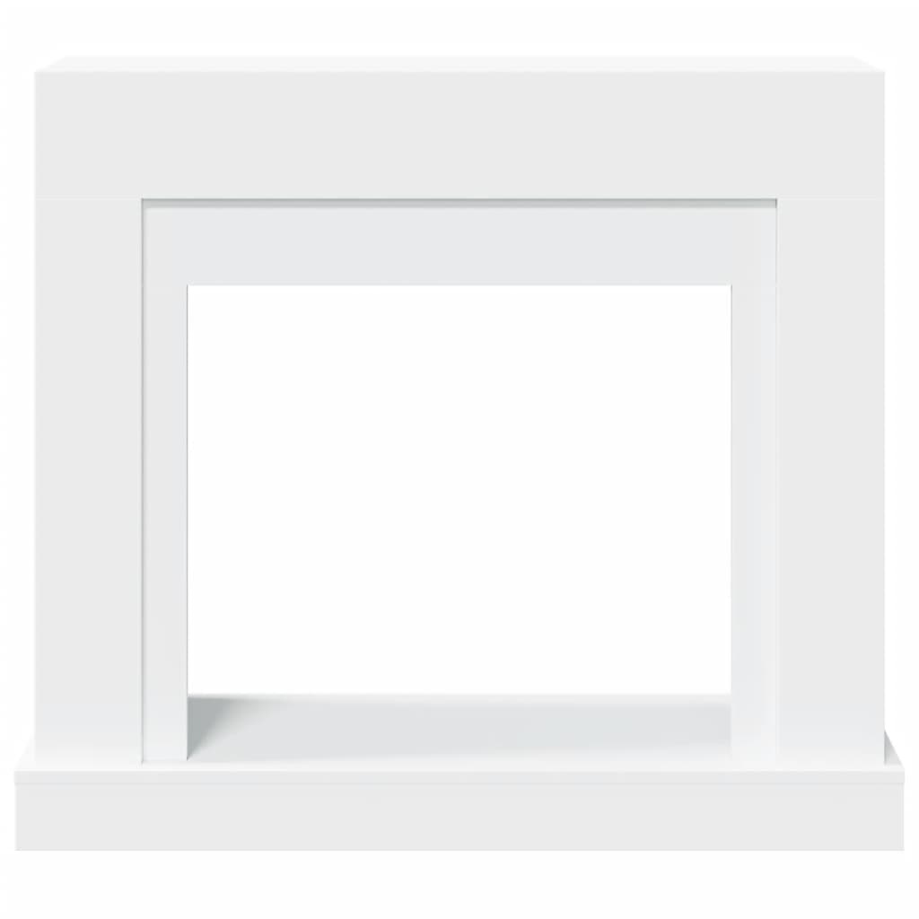 Haardombouw 100x30x87,5 cm bewerkt hout wit