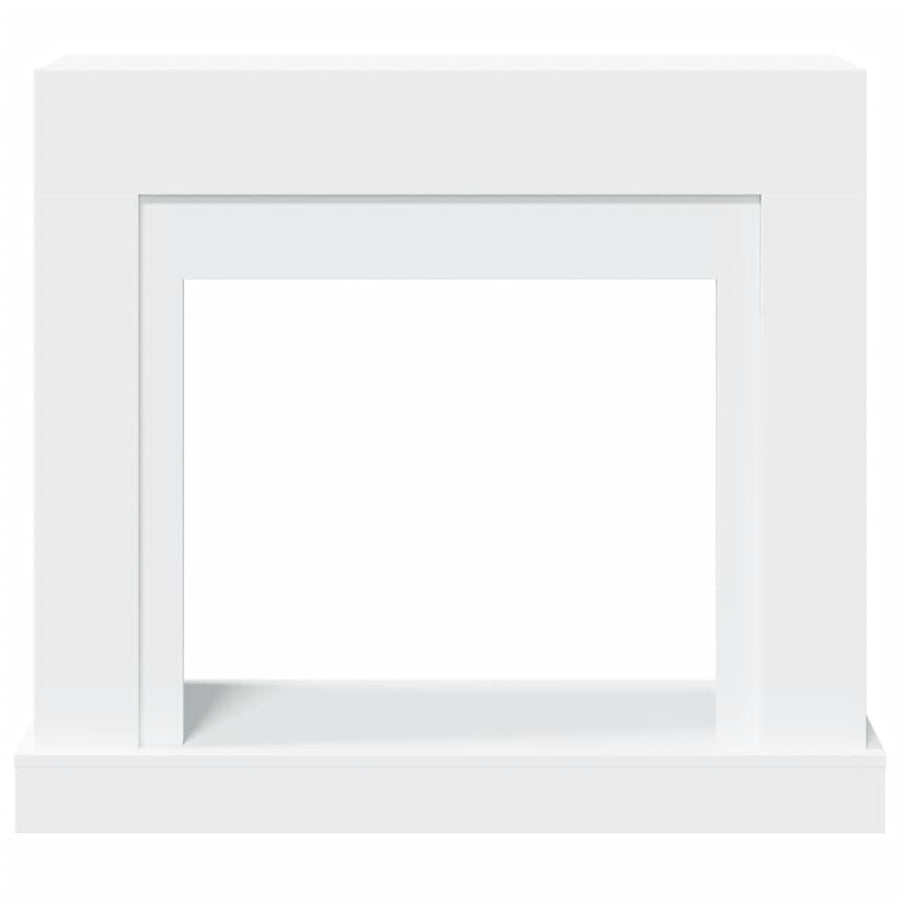 Haardombouw 100x30x87,5 cm bewerkt hout wit