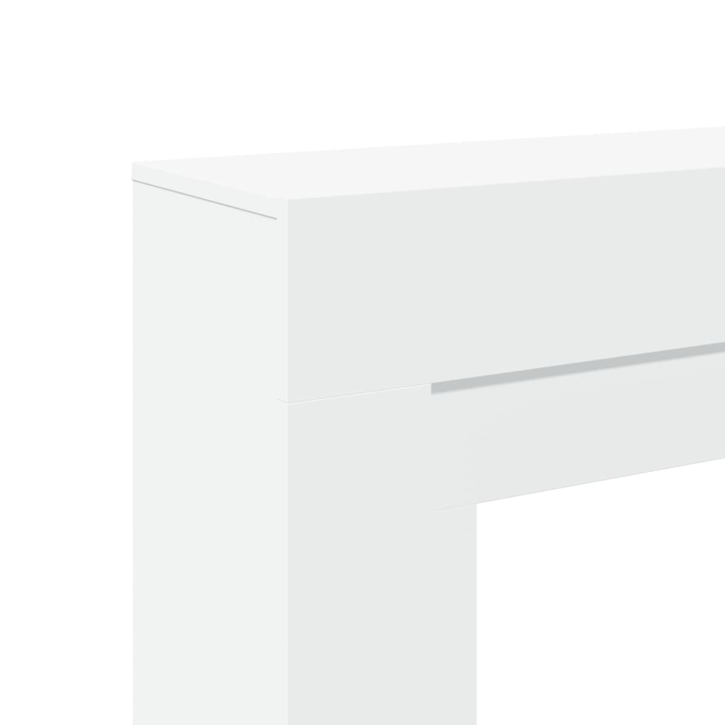 Haardombouw 100x30x87,5 cm bewerkt hout wit