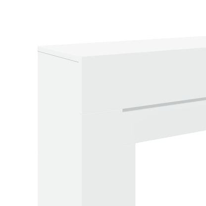 Haardombouw 100x30x87,5 cm bewerkt hout wit