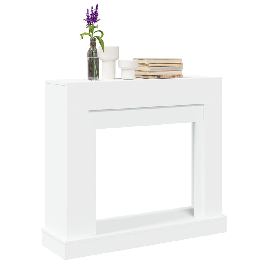 Haardombouw 100x30x87,5 cm bewerkt hout wit