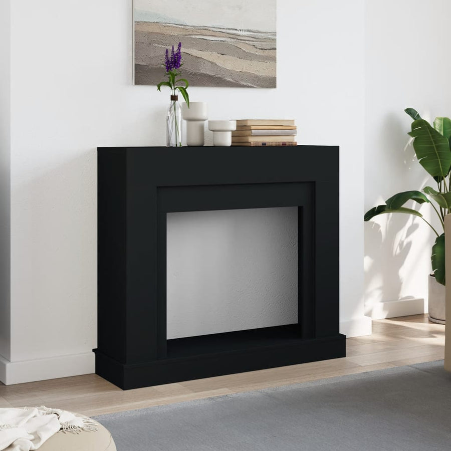 Haardombouw 100x30x87,5 cm bewerkt hout zwart