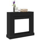 Fireplace mantel 100x30x87.5 cm carved wood black