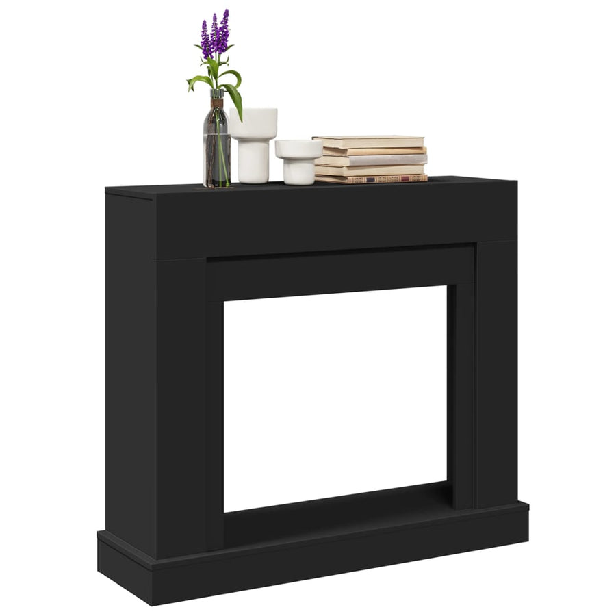 Haardombouw 100x30x87,5 cm bewerkt hout zwart